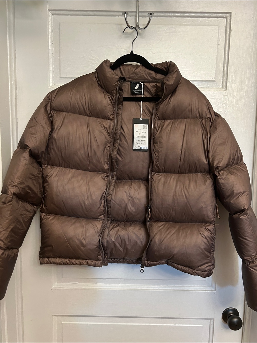 Womens Brown Puffer Jacket